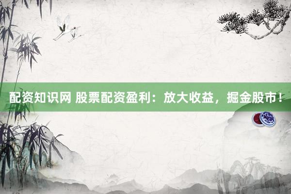 配资知识网 股票配资盈利：放大收益，掘金股市！