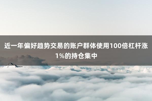 近一年偏好趋势交易的账户群体使用100倍杠杆涨1%的持仓集中