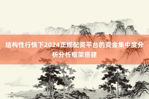 结构性行情下2024正规配资平台的资金集中度分析分析框架搭建