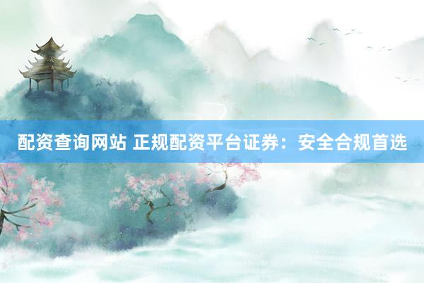 配资查询网站 正规配资平台证券：安全合规首选