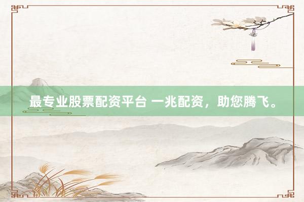 最专业股票配资平台 一兆配资，助您腾飞。
