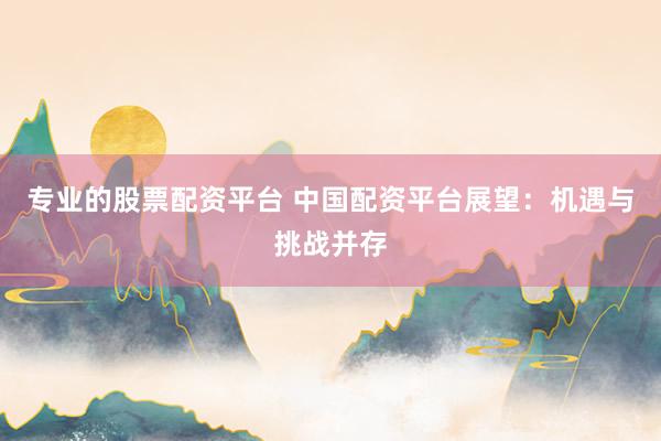 专业的股票配资平台 中国配资平台展望：机遇与挑战并存